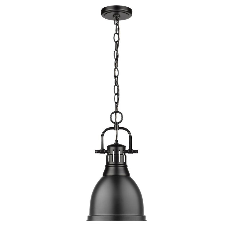 15.75" H x 8.88" W x 8.88" D Matte Black Drakeford 1 - Light Single Dome Pendant KB2545-A6-B4-P1