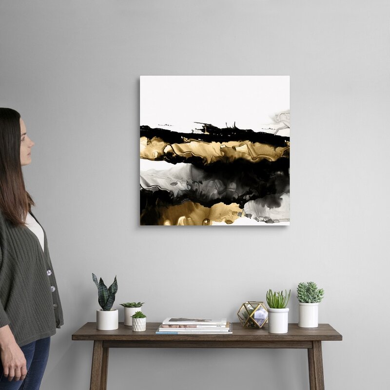 24" H x 24" W x 1.25" D Drizzle II - Painting on Canvas
