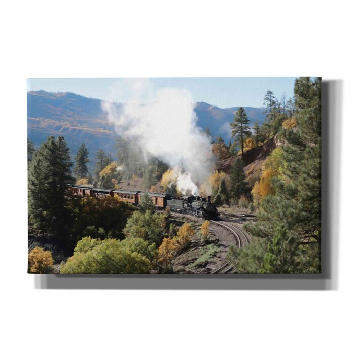 12" H x 18" W x 0.75" D Durango Silverton Train IV by Lori Deiter Wrapped Canvas Photograph