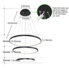 Black Dyal 3 - Light Unique / Statement Tiered LED Chandelier 3000k