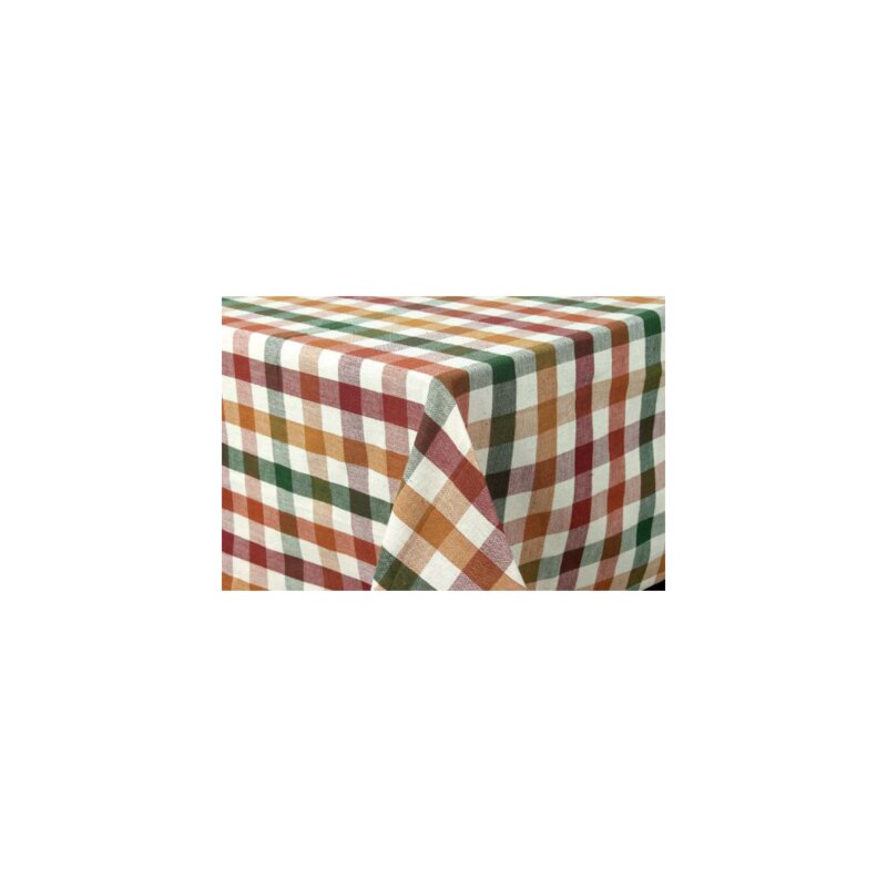 Dysart Gingham 100% Cotton Tablecloth, Round 70"