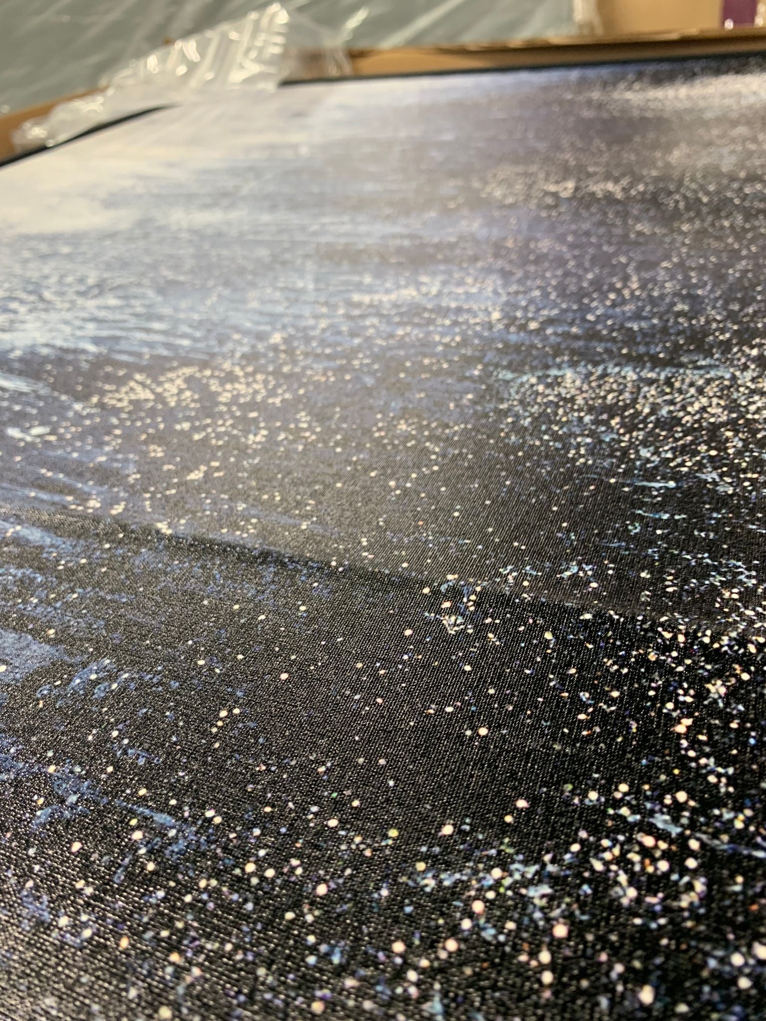 40" H x 60" W x 1.5" D Silver Spark by Nikki Chauhan - Graphic Art CYB232