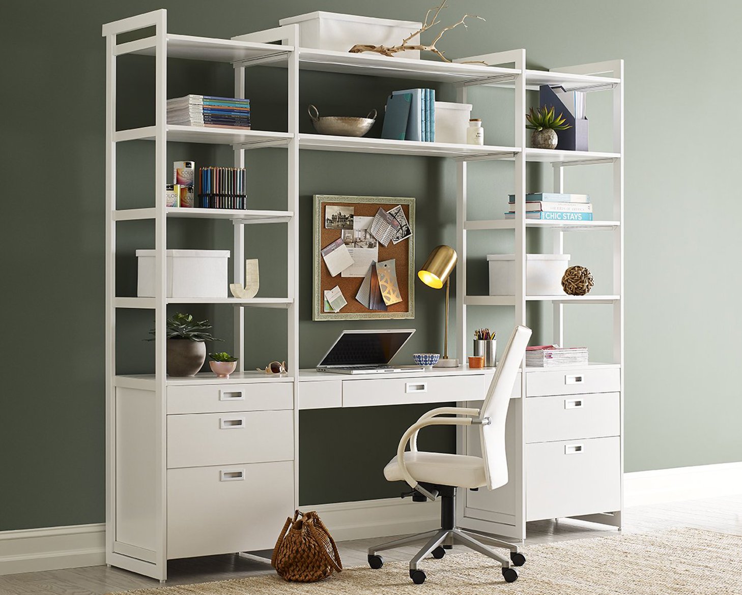 Martha Stewart + California  Closets The Everyday System™ 8ft Home Office & Storage K8066 (12 boxes)