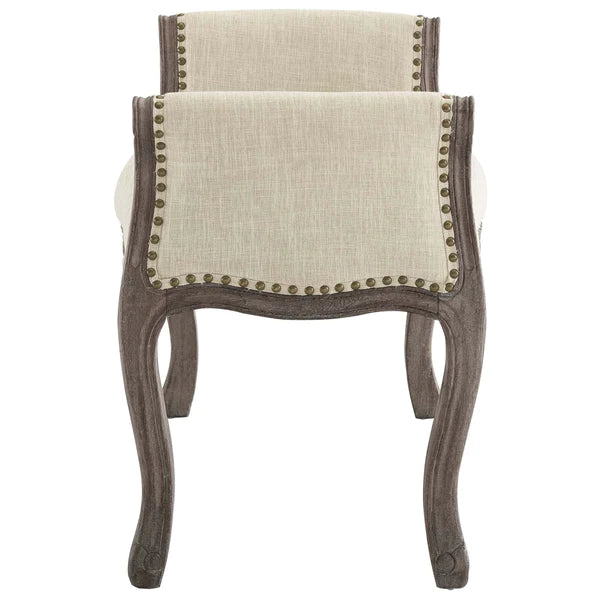 AVAIL VINTAGE FRENCH UPHOLSTERED FABRIC BENCH