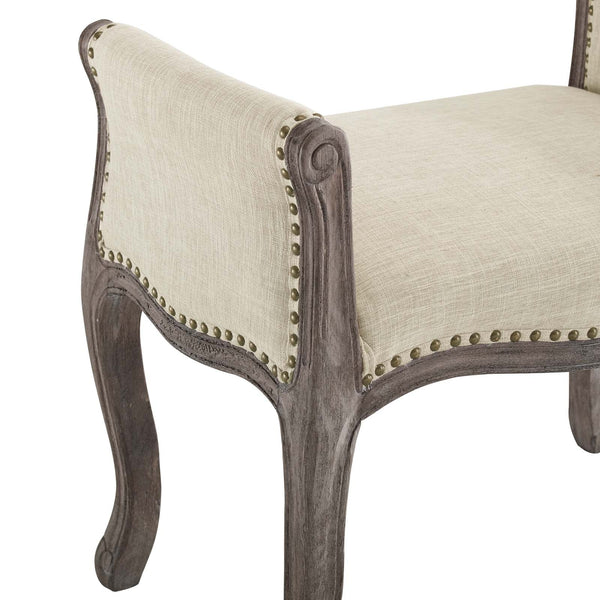 AVAIL VINTAGE FRENCH UPHOLSTERED FABRIC BENCH