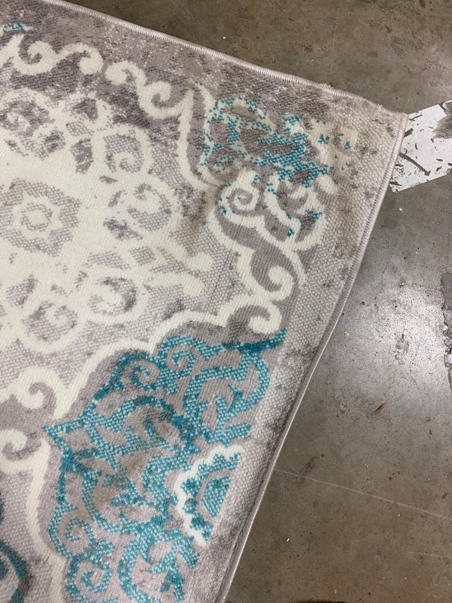 Boho Gray/Blue 6 ft. 6 in. x 9 ft. 6 in. Indoor Area Rug