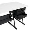 Studio Designs Sew Ready Eclipse Hobby Sewing Machine Table with Storage Shelf and Drawers - Black