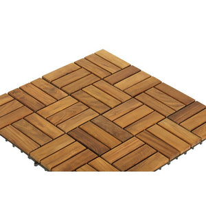 EZ-Floor 12" x 12" Wood Interlocking Deck Tile in Natural (#460)