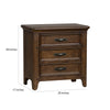 Earby 3 - Drawer Nightstand in Brown SHB295