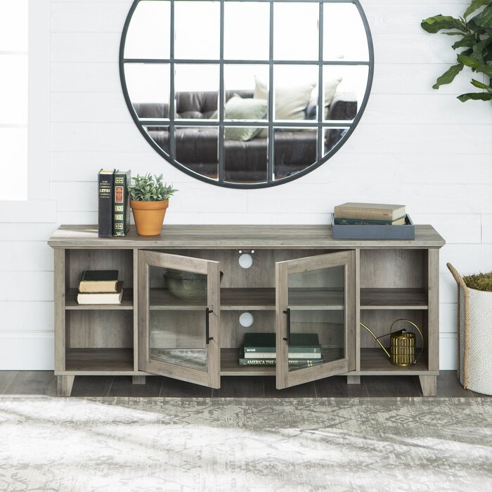 Eberardo TV Stand for TVs up to 65", Gray Wash (#K6309)