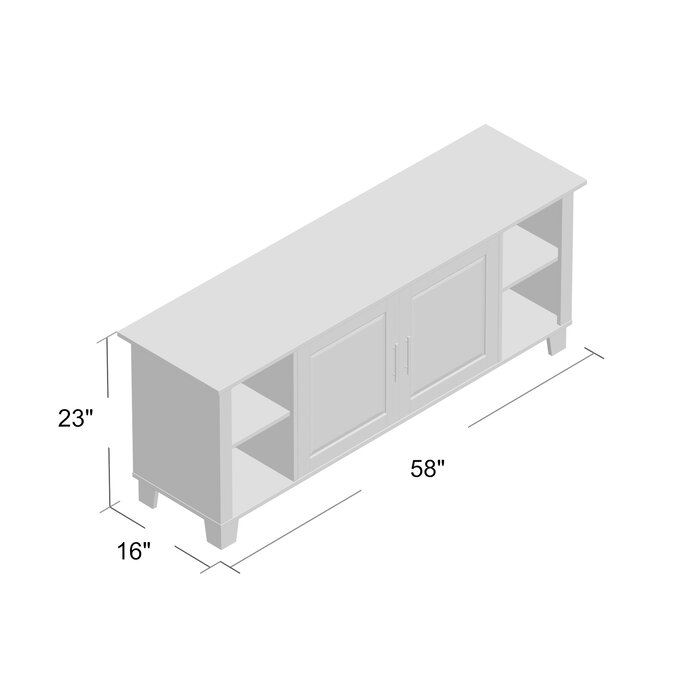 Eberardo TV Stand for TVs up to 65", Gray Wash (#K6309)