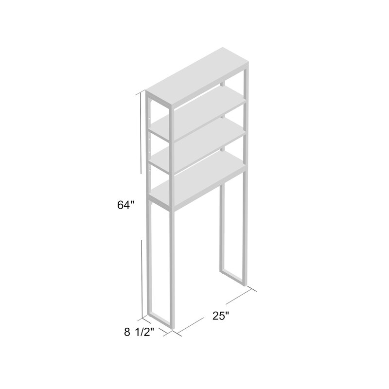 Eckles 25" W x 64" H Over the Toilet Storage #CR2026