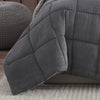 Full/Queen Comforter + 2 Shams Grey Eddie Bauer Sherwood Cozy Reversible Micro Suede Comforter Set