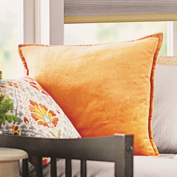 18'' x 18'' Burnt Orange Edgar Throw Pillow