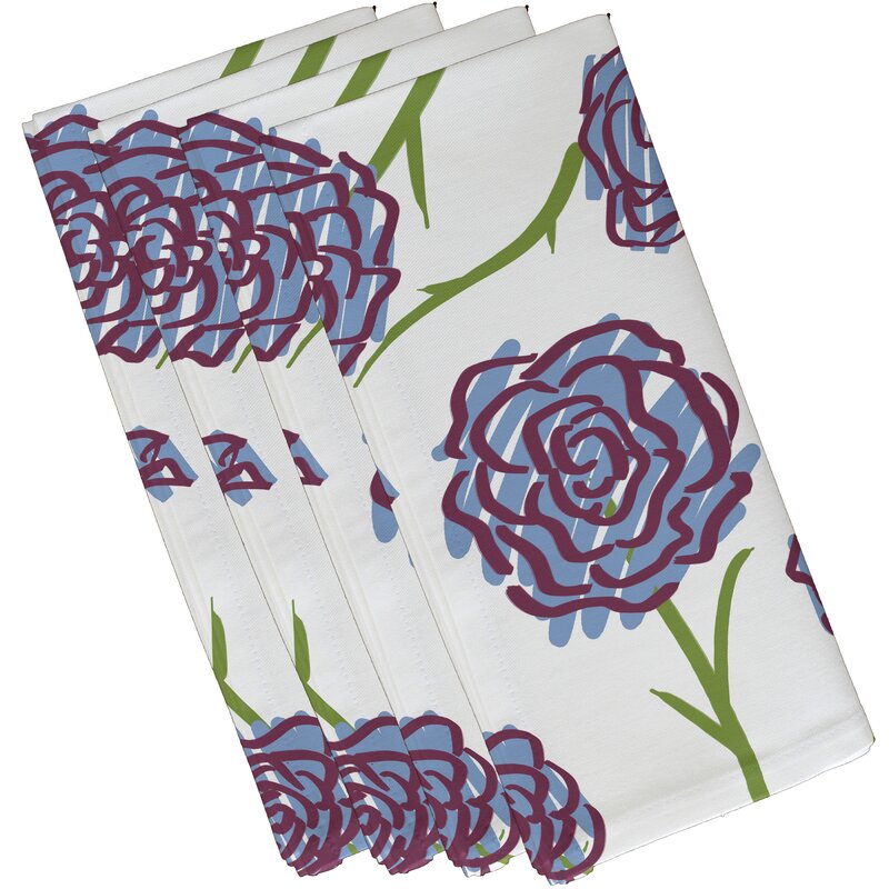 Blue Eisley Spring Floral 1 Print 22" Napkin (Set of 4) LC495