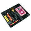 Black Eita Adjustable Flatware & Kitchen Utensils Drawer Organizer EJ854