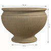 Beige Elbdrige Resin Urn Planter, set of 1