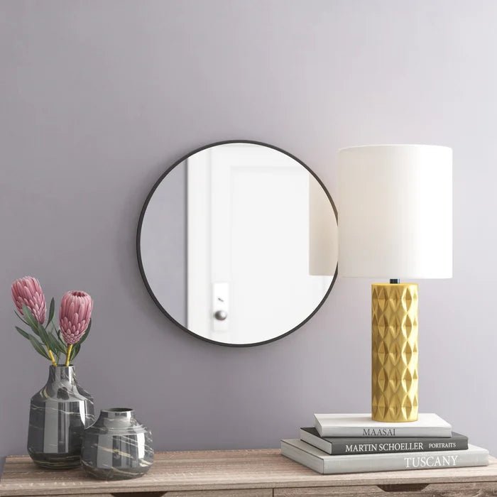 35" x 35" Black Elberta Modern & Contemporary Bathroom/Vanity Mirror