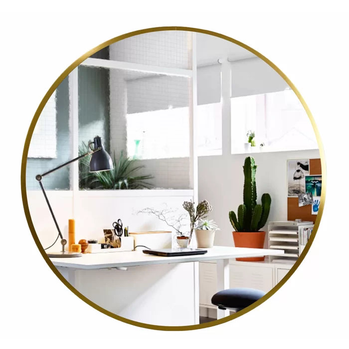 35" x 35" Black Elberta Modern & Contemporary Bathroom/Vanity Mirror