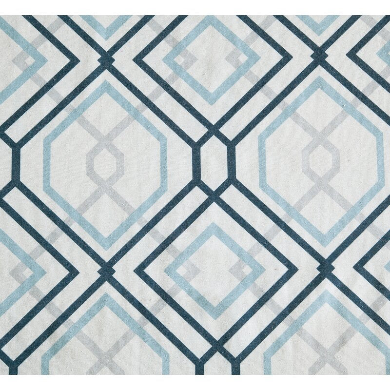 Eliakim Geometric Semi-Sheer Grommet Curtain Panels (Set of 2) B4-DS08
