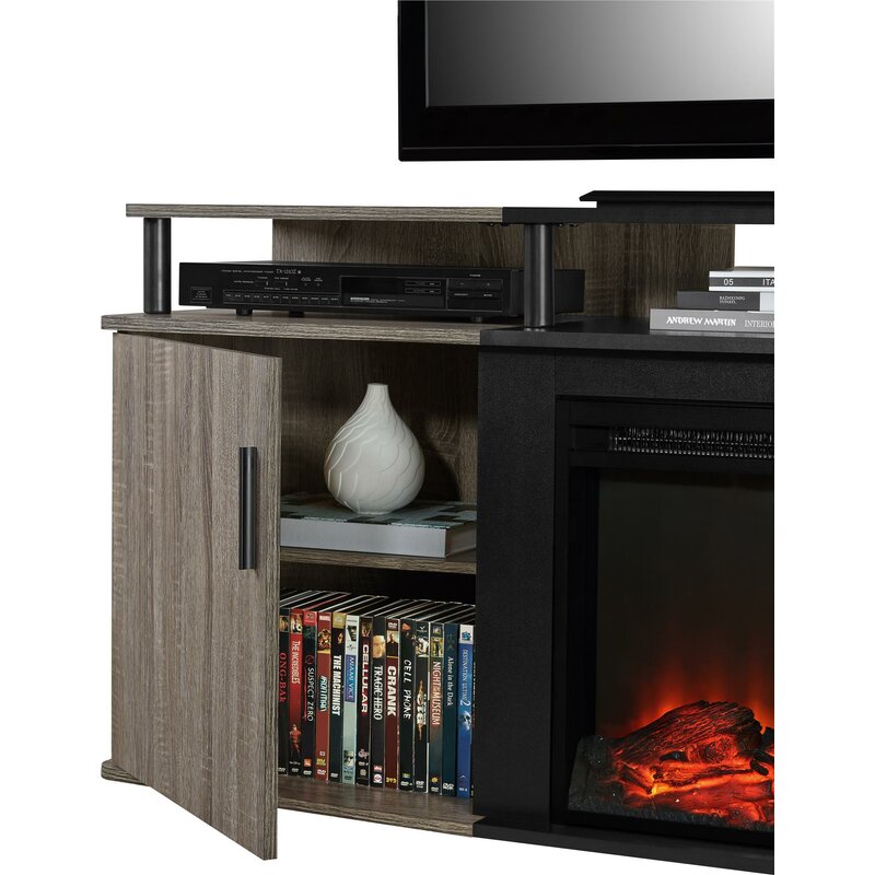 Elian TV Stand for TVs up to 70" with Fireplace Included CA477