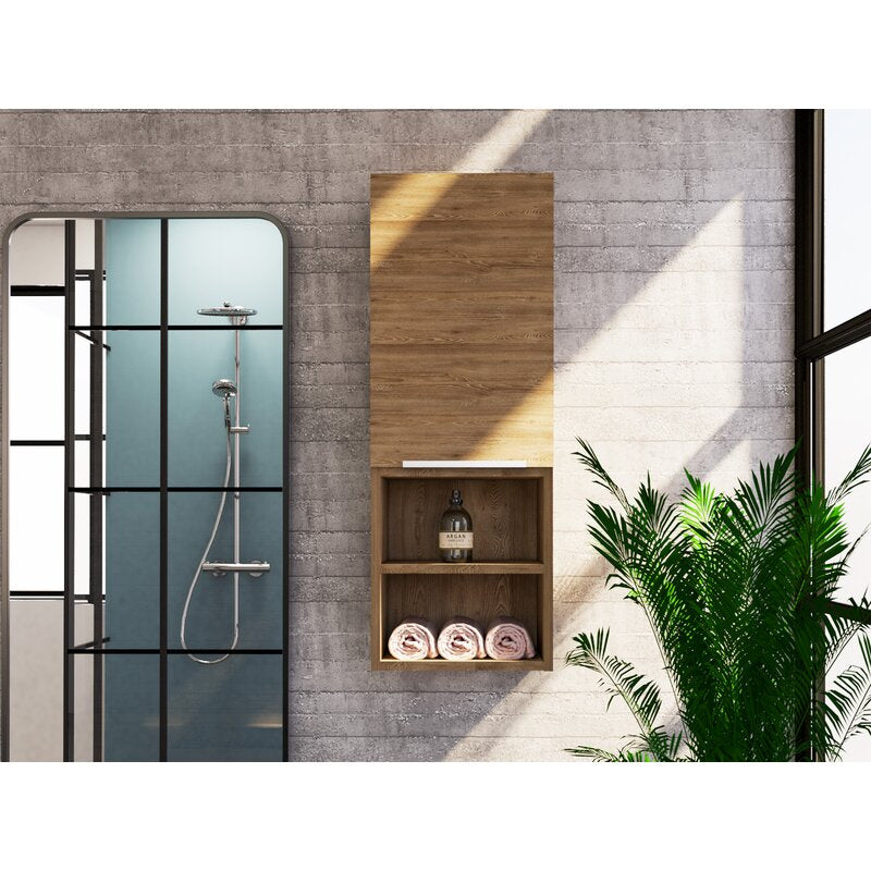 Weathered Oak  Eliasib Surface Mount Frameless Medicine Cabinet MG287