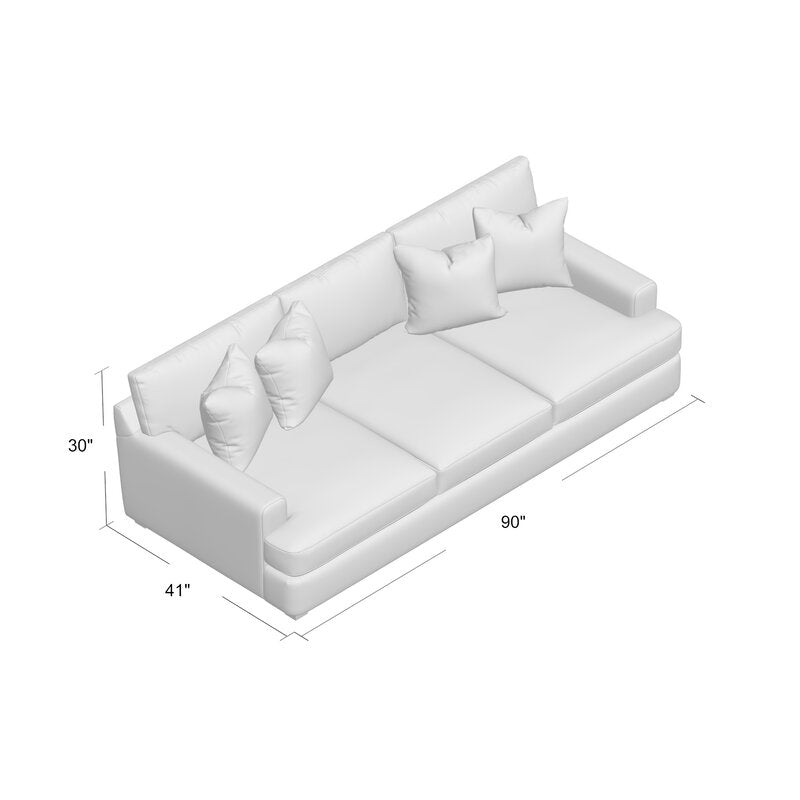 *AS IS* Elisa 90'' Recessed Arm Sofa with Reversible Cushions