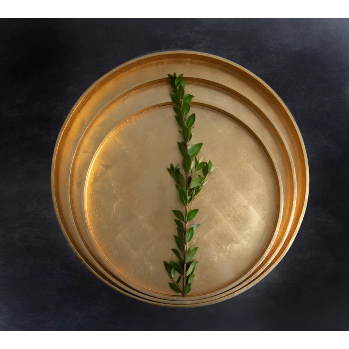 1.15" H x 15.75" W x 15.75" D Gold Elisha Tray