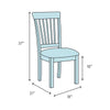 Elmore Linen Slat Back Side Chair (Set of 2)