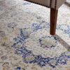 Elson Oriental Area Rug in Ivory/Blue/Yellow, Rectangle 2'2