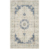 Elson Oriental Area Rug in Ivory/Blue/Yellow, Rectangle 2'2