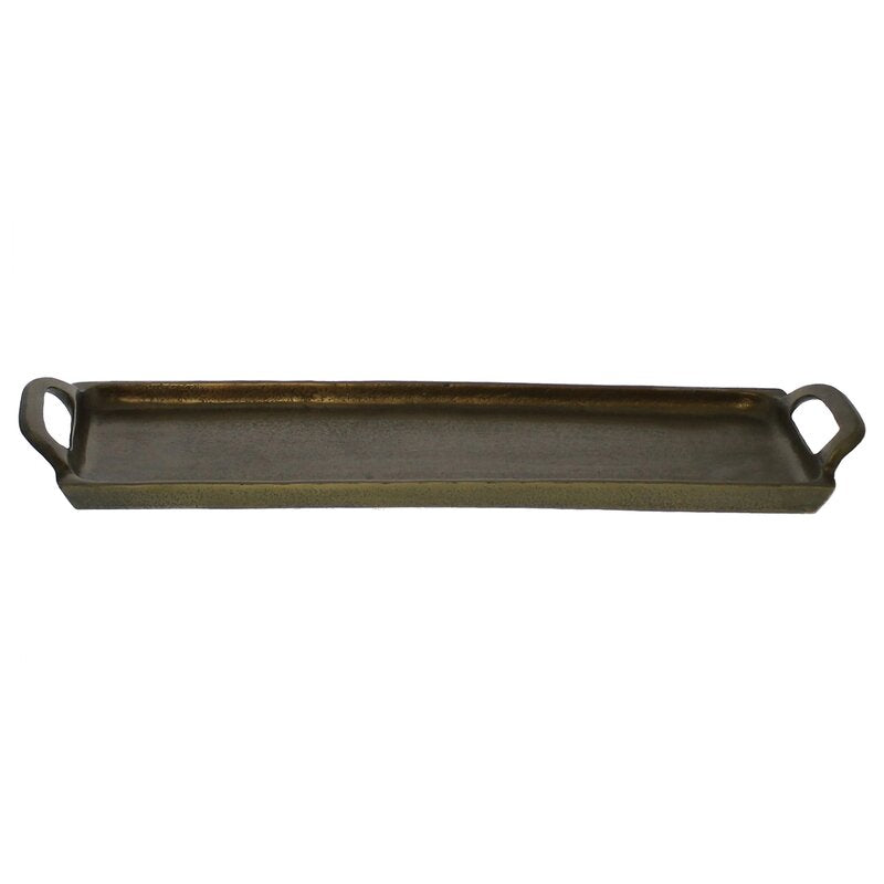 1.25" H x 17" W x 5.5" D Nickel Elva Abbott Serving Tray KB786