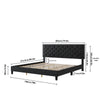 Black Emanuell Tufted Low Profile Bed king