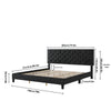 Black Emanuell Tufted Low Profile Bed king