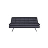 Black Emerson Full 64.2'' Wide Leather Match Convertible Sofa