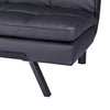 Black Emerson Full 64.2'' Wide Leather Match Convertible Sofa