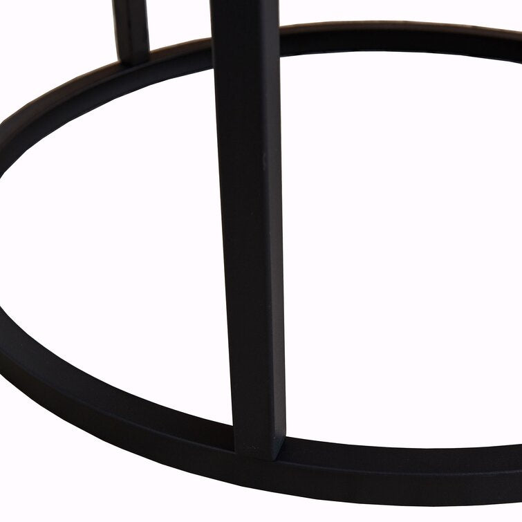 White Top/Black Base Emmaline Frame 2 Nesting Coffee Tables