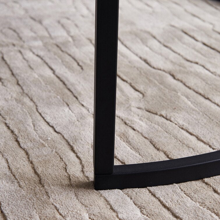 White Top/Black Base Emmaline Frame 2 Nesting Coffee Tables