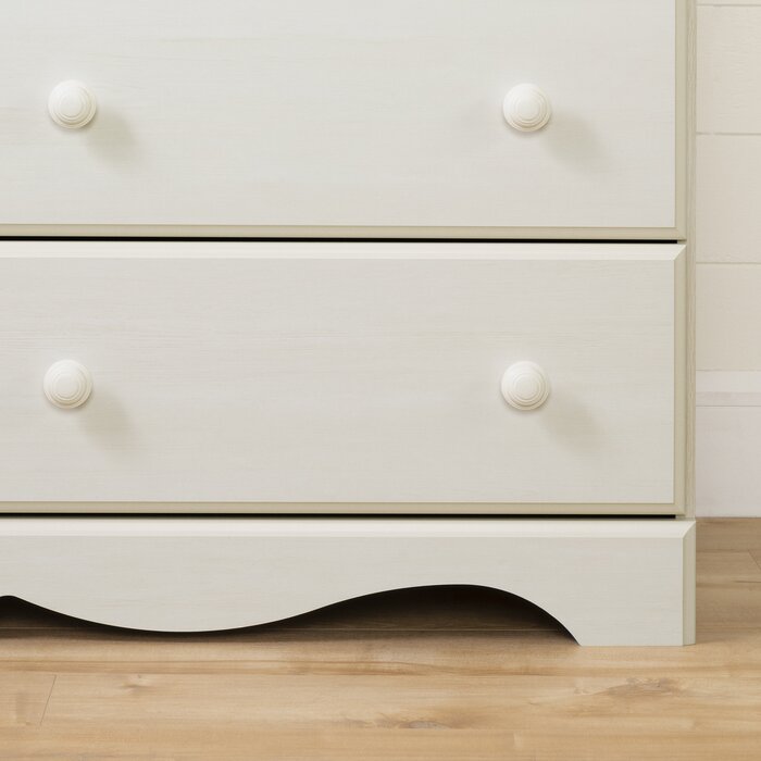 White Wash Emyree 52'' Wide 6 - Drawer Double Dresser
