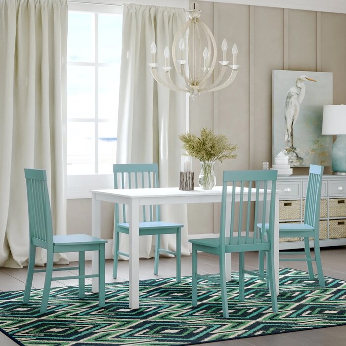 Endicott 5 Piece Dining Set, Green (#K1334)