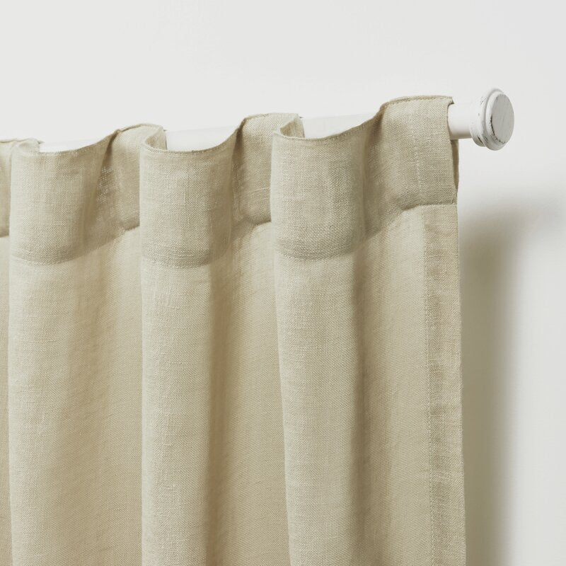 54" x 96" Engel Linen Sheer Rod Pocket Single Curtain Panel