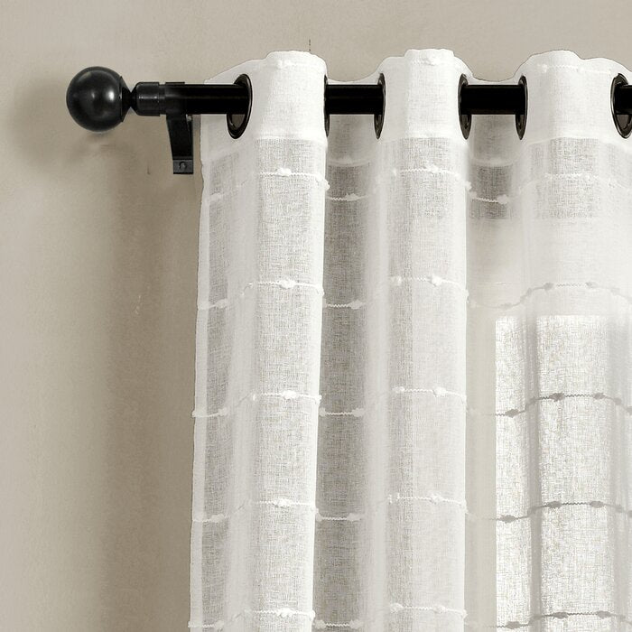 38" W x 95" L Enid Polyester Sheer Curtain Pair (Set of 2)