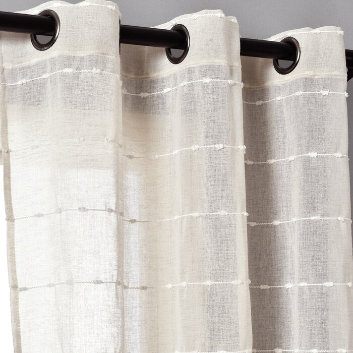 38" W x 84" L Enid Polyester Sheer Curtain Pair (Set of 2)
