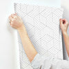 1 Roll - Enid Striped Hexagon 16.5' L x 20.5
