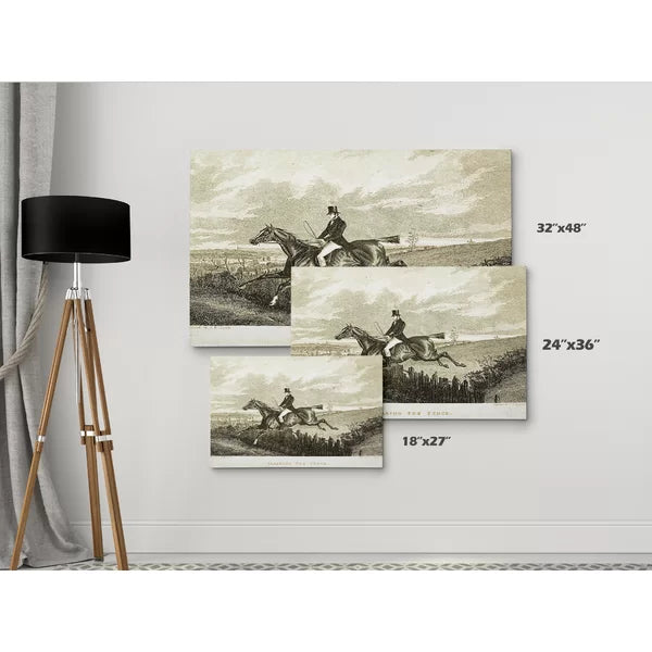 24" H x 36" W x 1.5" D Equine Sketch XXXI - Unframed Graphic Art on Canvas