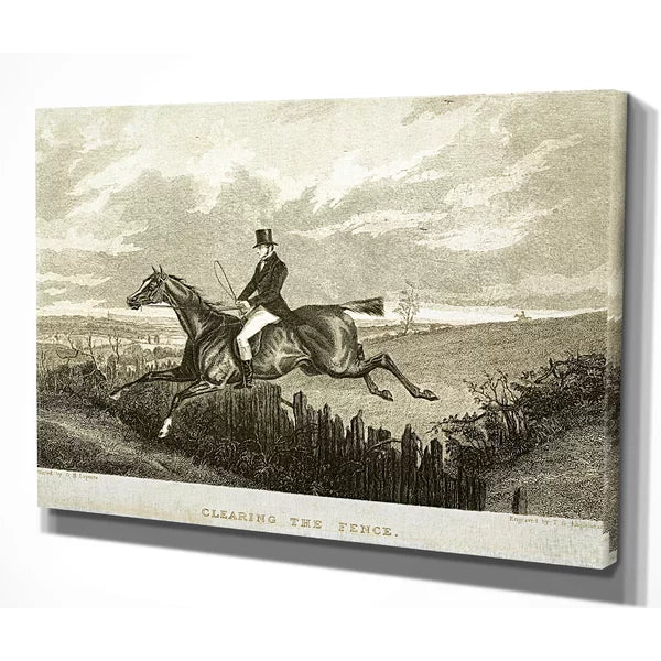 24" H x 36" W x 1.5" D Equine Sketch XXXI - Unframed Graphic Art on Canvas