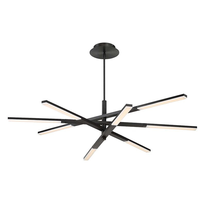 Black Erik 8 - Light  Sputnik Modern Linear LED Chandelier K8764
