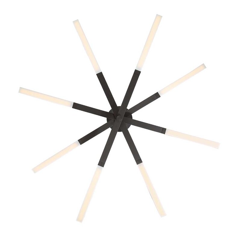 Black Erik 8 - Light  Sputnik Modern Linear LED Chandelier K8764