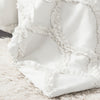 Queen Comforter + 2 Shams White Erion 3 Piece Comforter Set SC207