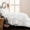 Queen Comforter + 2 Shams White Erion 3 Piece Comforter Set SC207